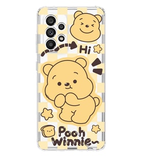Samsung Galaxy A53 Uyumlu Winnie The Pooh Desenli Şeffaf Telefon Kılıfı