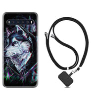 TCL 10L 10 Plus 10SE 20E 20SE 30 L7 Kılıf Boyun Askılı Silikon Dog Eyes 1761