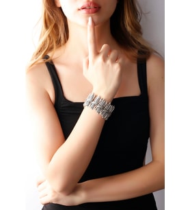  Antik Gümüş Kaplama Lastik Bohem Model Bileklik