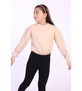 Toontoy Kız Çocuk Dreams Nakışlı Sweatshirt (Bej)