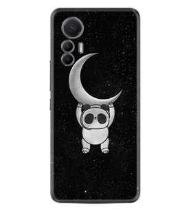 Xiaomi 12 Lite Kılıf Resimli Desenli Silikon Platinium Series Panda Moon 1811