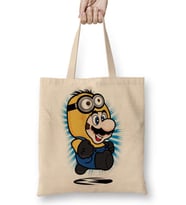 Super Minion Süper Mario Bez Çanta Uzun Saplı