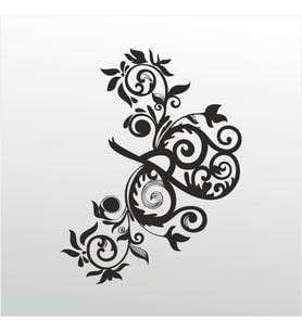 Folyo Sticker Çiçek Deseni 60cm Uzunluk (Karışık)