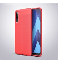 Samsung Galaxy A70 Kılıf Esnek Pu-Deri Leather-Pu Serisi Protected Case (Kırmızı)