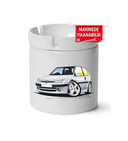 Peugeot 106Baskılı Porselen At-Söndür Küllük (Kl-Otmbl-Pgt)