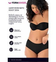 #BatoKülot Karın Basen Toparlayıcı Kaymaz İz Yapmaz Lazer Kesim Toparlayıcı Bato Külot - 4 Adet
