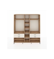 Hyperion Dolap 11 Raflı 4 Çekmeceli 2 Askılı 220x44x243 Çam-Çam/Aytaşı