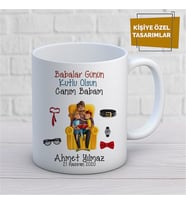 Kişiye Özel İsim Yazılabilir Babalar Gününüz Kutlu Olsun Canım Babam Kupa Bardak