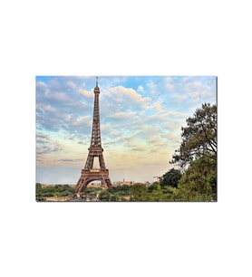 Ahşap Tablo Eyfel Kulesi Paris Uzak Manzara (35x50 Cm Boyut)