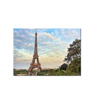 Ahşap Tablo Eyfel Kulesi Paris Uzak Manzara (35x50 Cm Boyut)