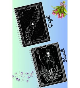 Tarot defter seti 2 adet A4 boyutu 21*30 çizgili + kareli 60 syf