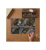 Kuşbakışı Otoyollar Ve Viyadükler Tasarımı 240 parça Ahşap Puzzle Ahşap Kutuda MP09574