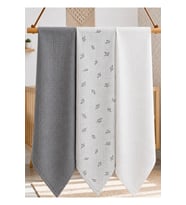 Organik Pamuk Müslin Örtü 3 Lü Set