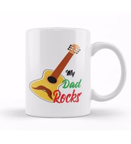 My Dad Rocks And Guitar Kupa Bardak Porselen