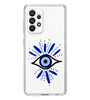Samsung Galaxy A23 Uyumlu Nazar Göz Desenli Şeffaf Telefon Kılıfı