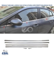 Renault Megane 4 Sedan Krom Cam Çıtası 6 parça 2015 ve üzeri P.Çelik
