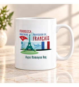 Fransızca Öğretmenine İsme Özel Kupa Bardak