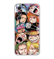 Samsung Galaxy A22 Uyumlu One Piece Tasarımlı Şeffaf Telefon Kılıfı