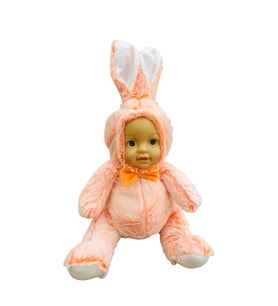 Bebek Yüzlü Peluş Tavşan 60 Cm Turuncu (Karışık)