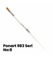 Ponart 983 Seri Düz Kesik Uçlu Fırça No 8