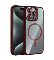 Joko Apple İphone 15 Pro Max Remim Lensli Magsafe Standlı Kapak - Bordo