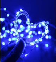 Ev Balkon Ve Parti İçin 10 Metre Pilli Mavi Renk Peri Led Yılbaşı Süsü Işık