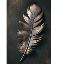 Bronz Tüy Kanvas Tablo 70x100cm