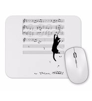 Muzik Notalı Kedi Mouse Pad