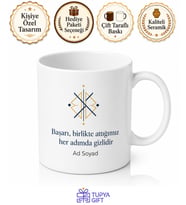 Kurumsal Hediye Logo Tasarımı Özel Baskılı Porselen Kupa Bardak