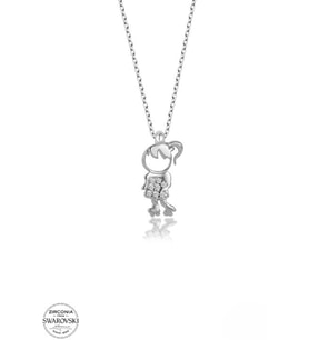 SWAROVSKİ TAŞLI  ZİRCONİA KIZ ÇOCUĞU 925 AYAR GÜMÜŞ KOLYE