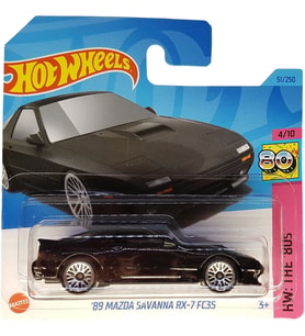 Hot Wheels - ´89 Mazda Savanna Rx-7 Fc3S - Hw: The ´80S 4/10 - Hkj62 - Short Card - Siyah - Mattel 2 (Çok Renkli)