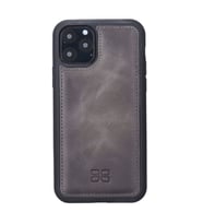 Bouletta Apple iPhone 11 Pro Uyumlu Deri Arka Kapak TN18EF Gri