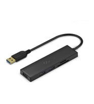 USB Hub Çoğaltıcı Dönüştürücü Çoklayıcı (SD/Micro SD Kart Okuyuculu, 5 Gbps Veri Aktarım Hızı, 80Cm) (Siyah)
