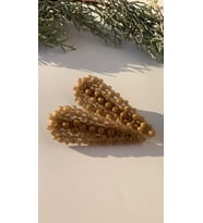 Gold Renkli Damla Şekil Gold Pens Kıskaçlı 2'li Saç Tokası Handmade El Yapımı Epoksi Hediyelik