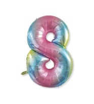 8 yaş renkli folyo rakam balon