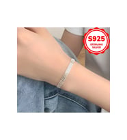 Kadın Bileklik Milano Kadın Bileklik 925 Ayar Gümüş Hasır Model Şık Bileklik P255S6384, 17-19
