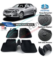 Mercedes W212 Havuzlu 3D Paspas Niken Siyah 2009-2016