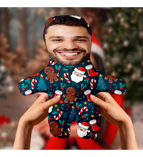 Motto Gift Yeni Yıla Özel Tasarım Desenli Kişiye Özel Fotoğraflı Peluş Oyuncak 531052