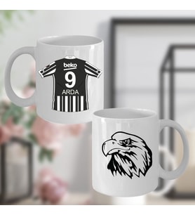 Beşktaş Taraftar İsime Özel Formalı İki Yüzü Baskılı Kupa