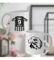 Beşktaş Taraftar İsime Özel Formalı İki Yüzü Baskılı Kupa