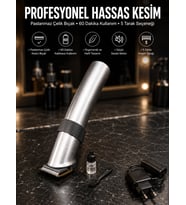 4 Taraklı Taşınabilir Profesyonel Saç ve Sakal Kesme Tıraş Makinesi Yeni Nesil