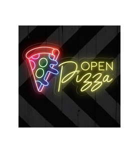 OPEN Pizza Yazılı Neon Tabela