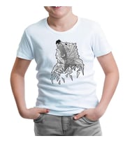 Ayı - Greyangles Beyaz Çocuk Tshirt