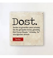 Kişiye Özel İsme Özel Dost Bardak Altlığı