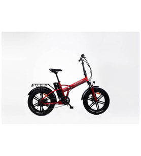 Vodin Beep.10 20" Jant Fat Bike Elektrikli Katlanır Bisiklet Kırmızı 
