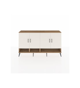 Arges Konsol 6 Raflı 4 Kapaklı 176x30x99 Çam-Aytaşı/Antrasit