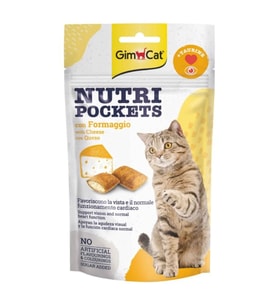 GimCat Nutripockets Peynirli ve Taurinli Kedi Ödül Maması 60 Gr (STD)