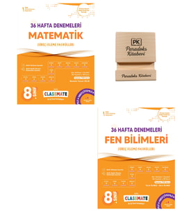 Okyanus LGS 8. Sınıf Classmate Matematik ve Fen Bilimleri 36 Hafta Deneme + Telefon Standı