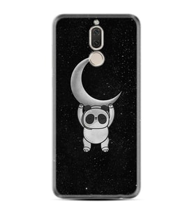 Huawei Mate 10 Lite Kılıf Resimli Desenli Silikon Platinium Series Panda Moon 18mate10lite