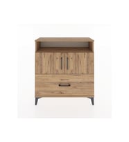Arges Şifonyer 3 Raflı Tek Çekmeceli 2 Kapaklı 88x30x96 Çam-Çam